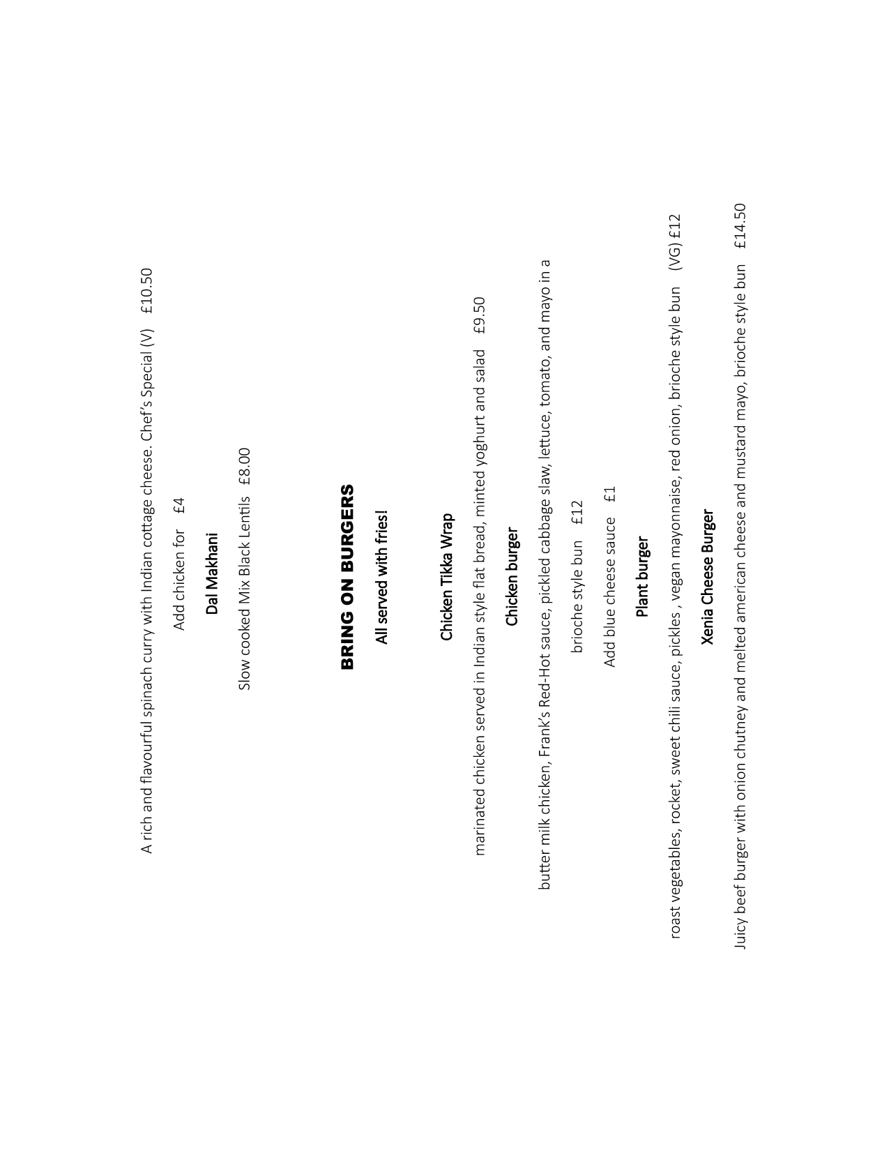 Menu Preview